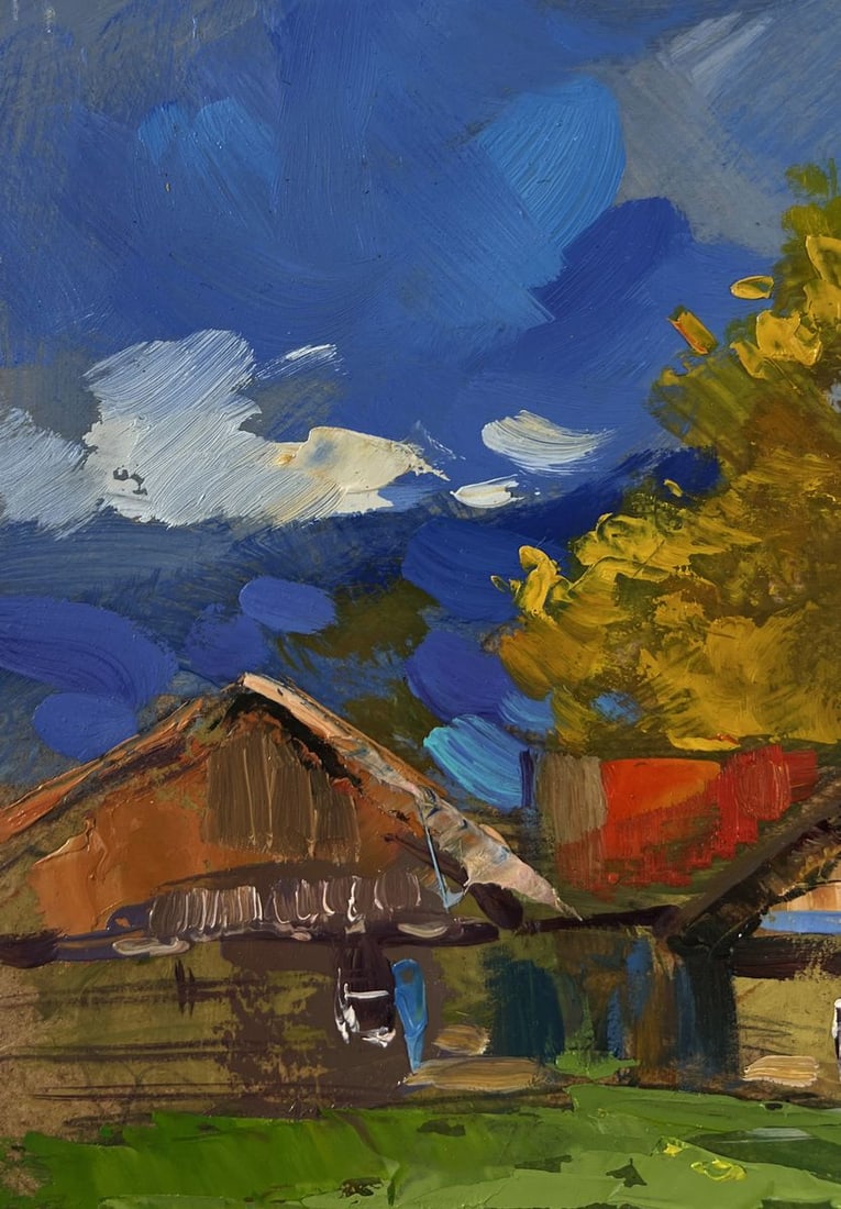 Oil painting Path to the village Yuriy Suprunchuk - 6