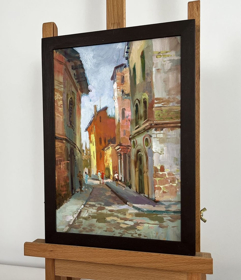 Oil painting Street of old memories of the city Yuriy Suprunchuk - 2