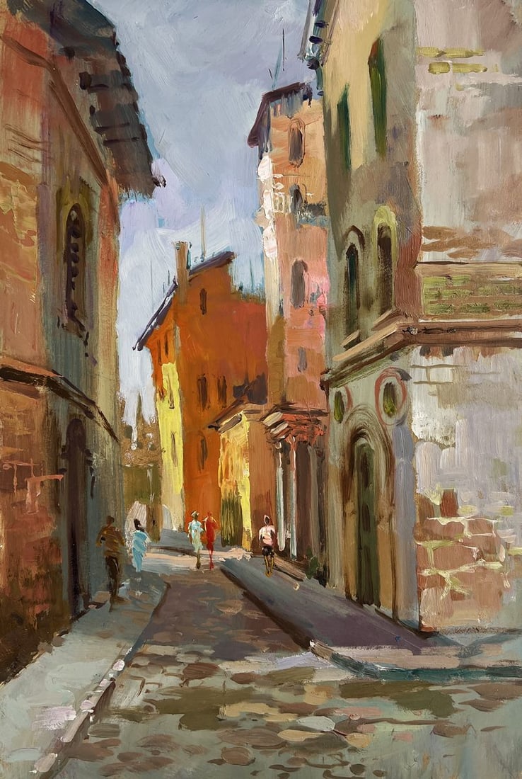 Oil painting Street of old memories of the city Yuriy Suprunchuk - 3