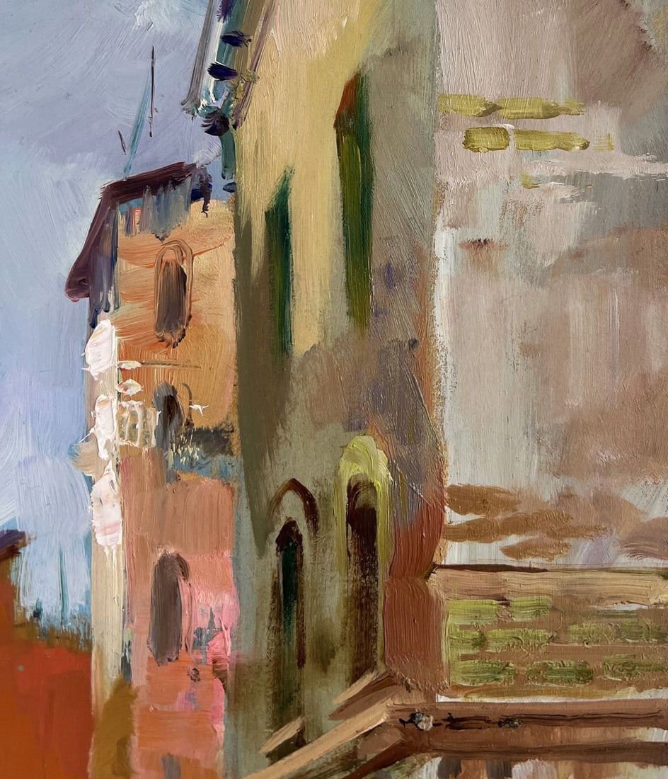 Oil painting Street of old memories of the city Yuriy Suprunchuk - 4