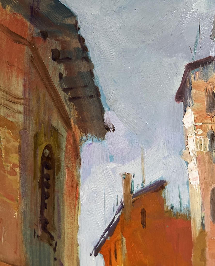 Oil painting Street of old memories of the city Yuriy Suprunchuk - 5