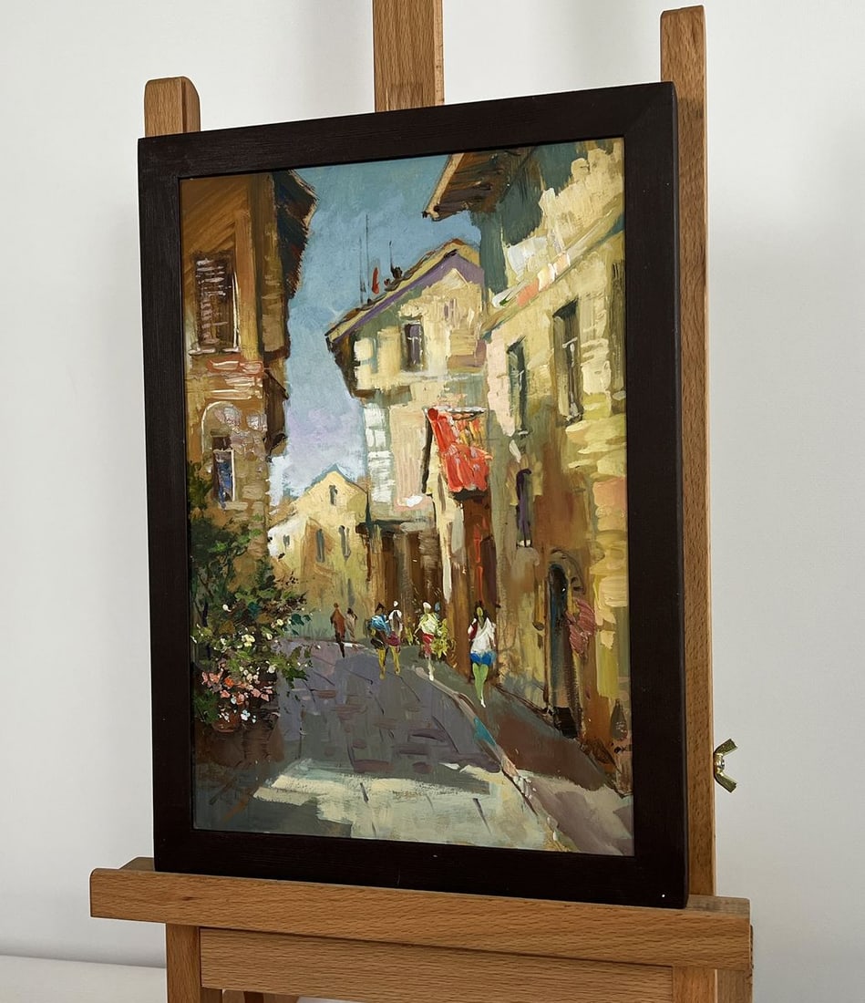 Oil painting Summer walk around the city Yuriy Suprunchuk - 2