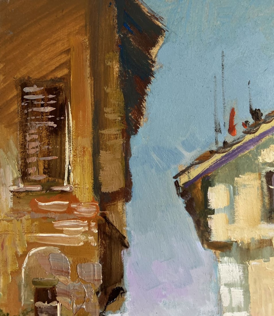 Oil painting Summer walk around the city Yuriy Suprunchuk - 5