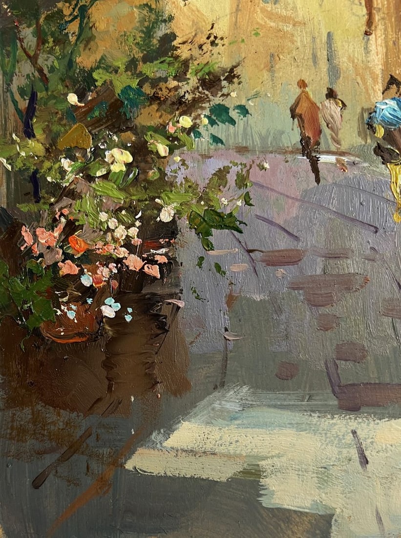Oil painting Summer walk around the city Yuriy Suprunchuk - 7