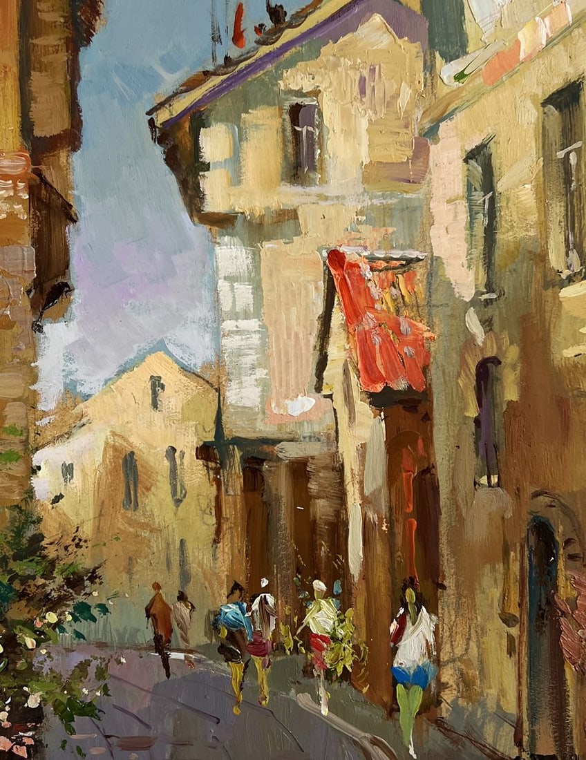 Oil painting Summer walk around the city Yuriy Suprunchuk - 9