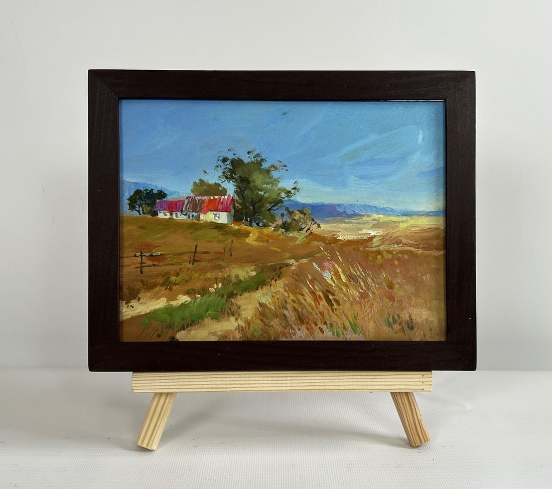 Oil painting Comfort on the edge of the field Yuriy Suprunchuk: Title: Oil painting Comfort on the edge of the field Yuriy Suprunchuk Description: NoAAA4411The painting "Comfort on the Edge of the Field" invites the viewer into a tranquil rural landscape, where