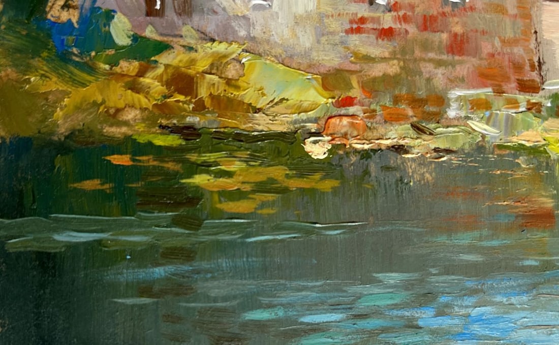 Oil painting The bridge leading to the city Yuriy Suprunchuk - 7
