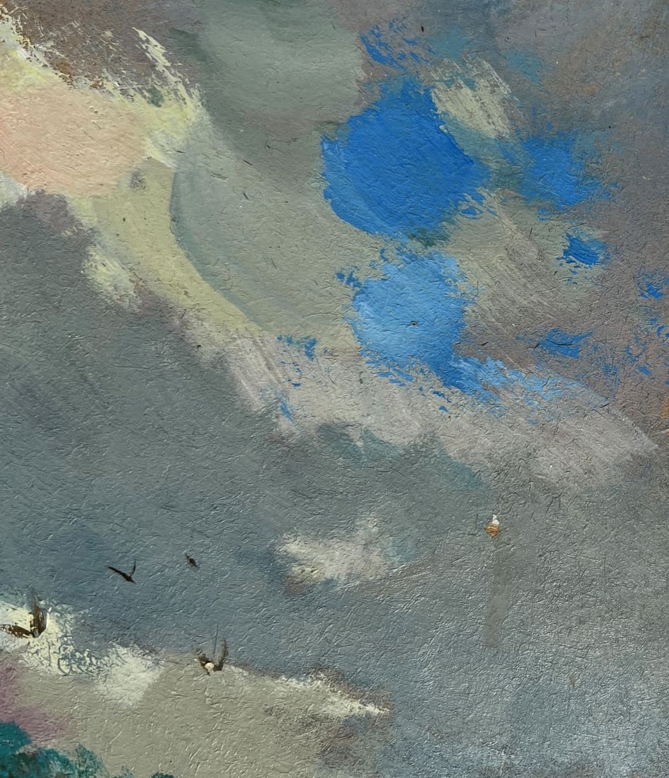 Oil painting The sky over the village was overcast Yuriy Suprunchuk - 5