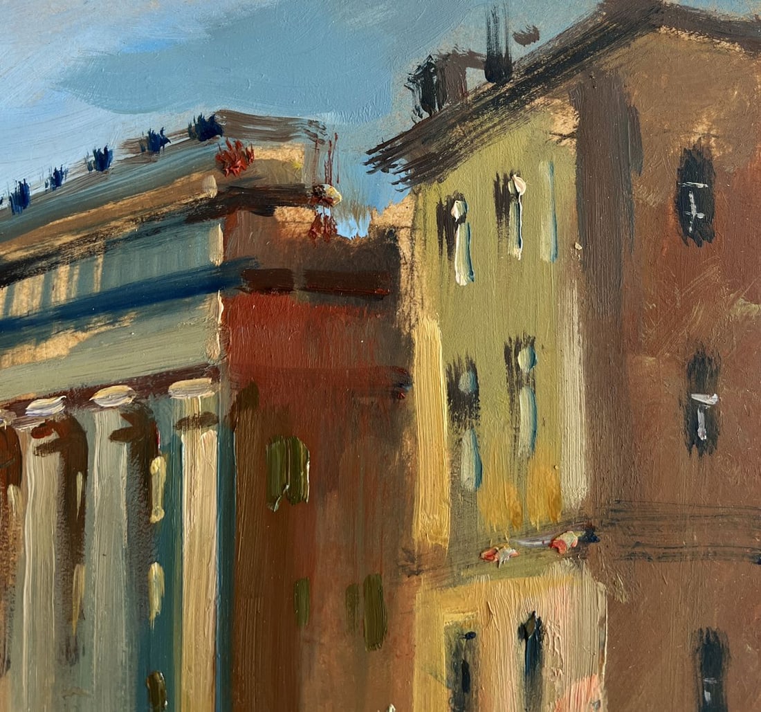 Oil painting The heart of the city above the river Yuriy Suprunchuk - 4
