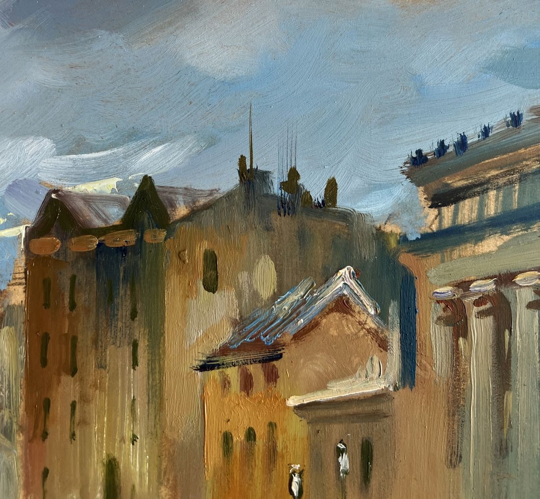 Oil painting The heart of the city above the river Yuriy Suprunchuk - 5