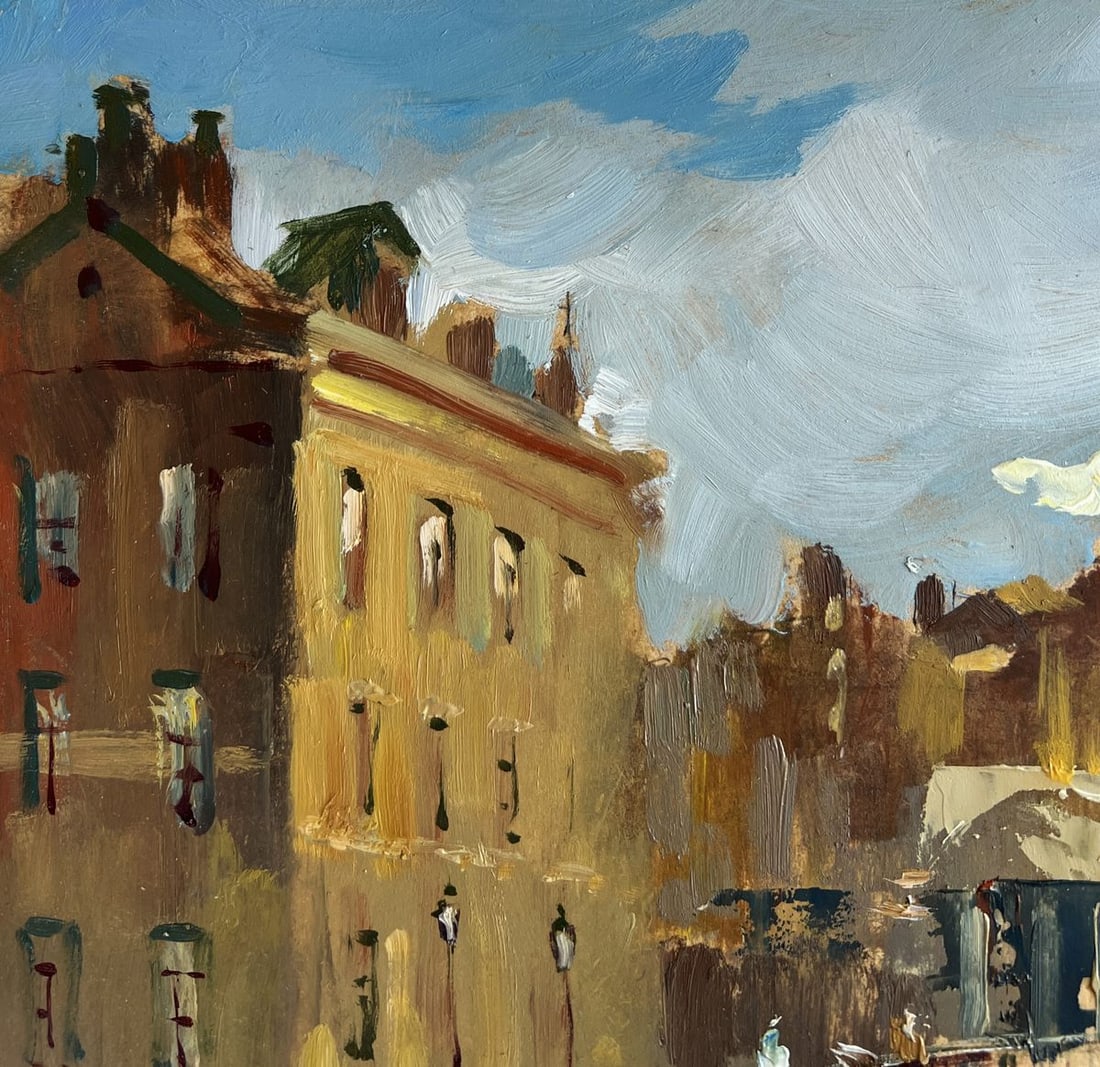 Oil painting The heart of the city above the river Yuriy Suprunchuk - 6