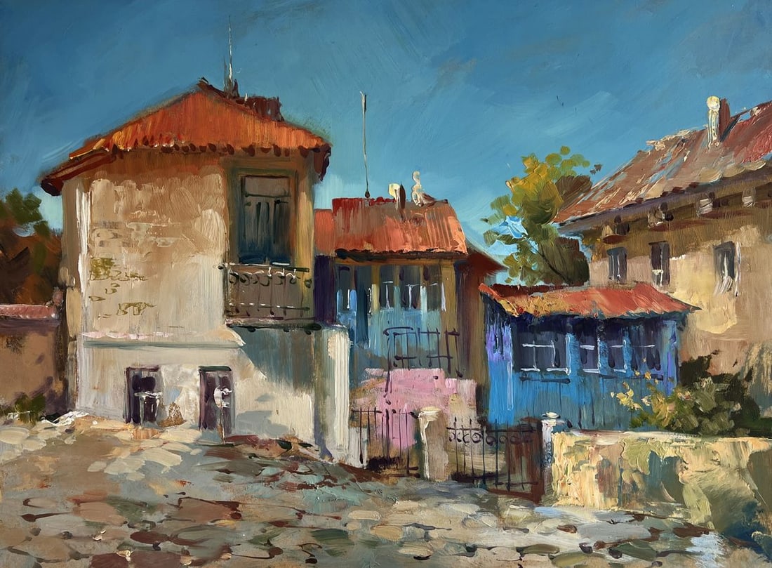 Oil painting Warm wind on the streets Yuriy Suprunchuk - 3