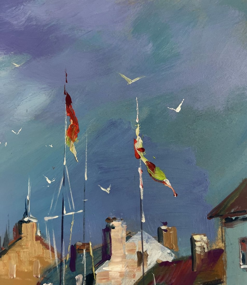 Oil painting Yachts on the water streets of Venice Yuriy Suprunchuk - 4