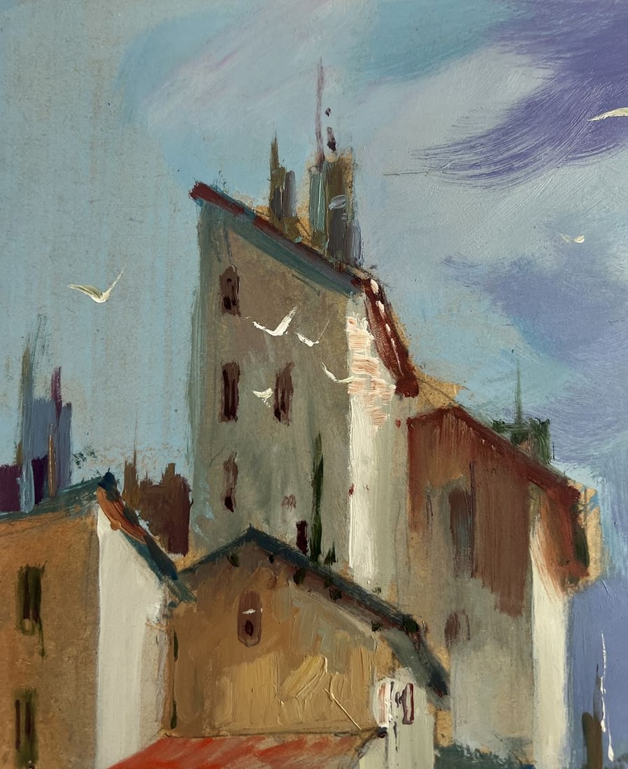 Oil painting Yachts on the water streets of Venice Yuriy Suprunchuk - 5