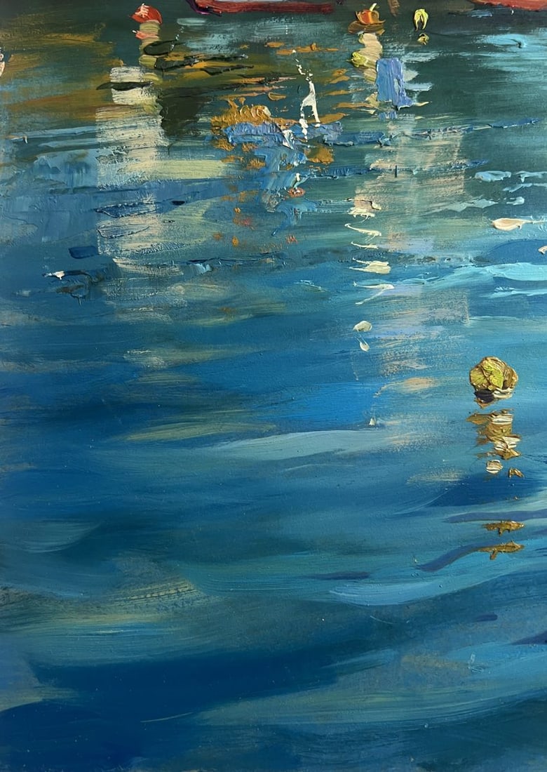Oil painting Yachts on the water streets of Venice Yuriy Suprunchuk - 7