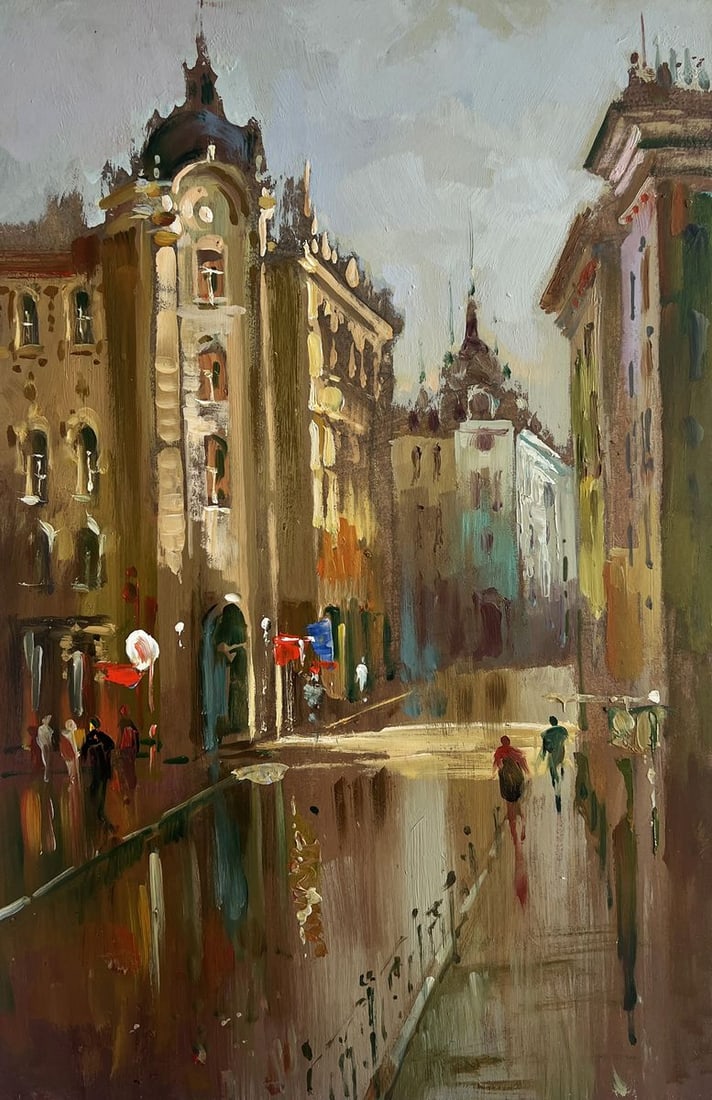 Oil painting A quiet corner of the old town Yuriy Suprunchuk - 3