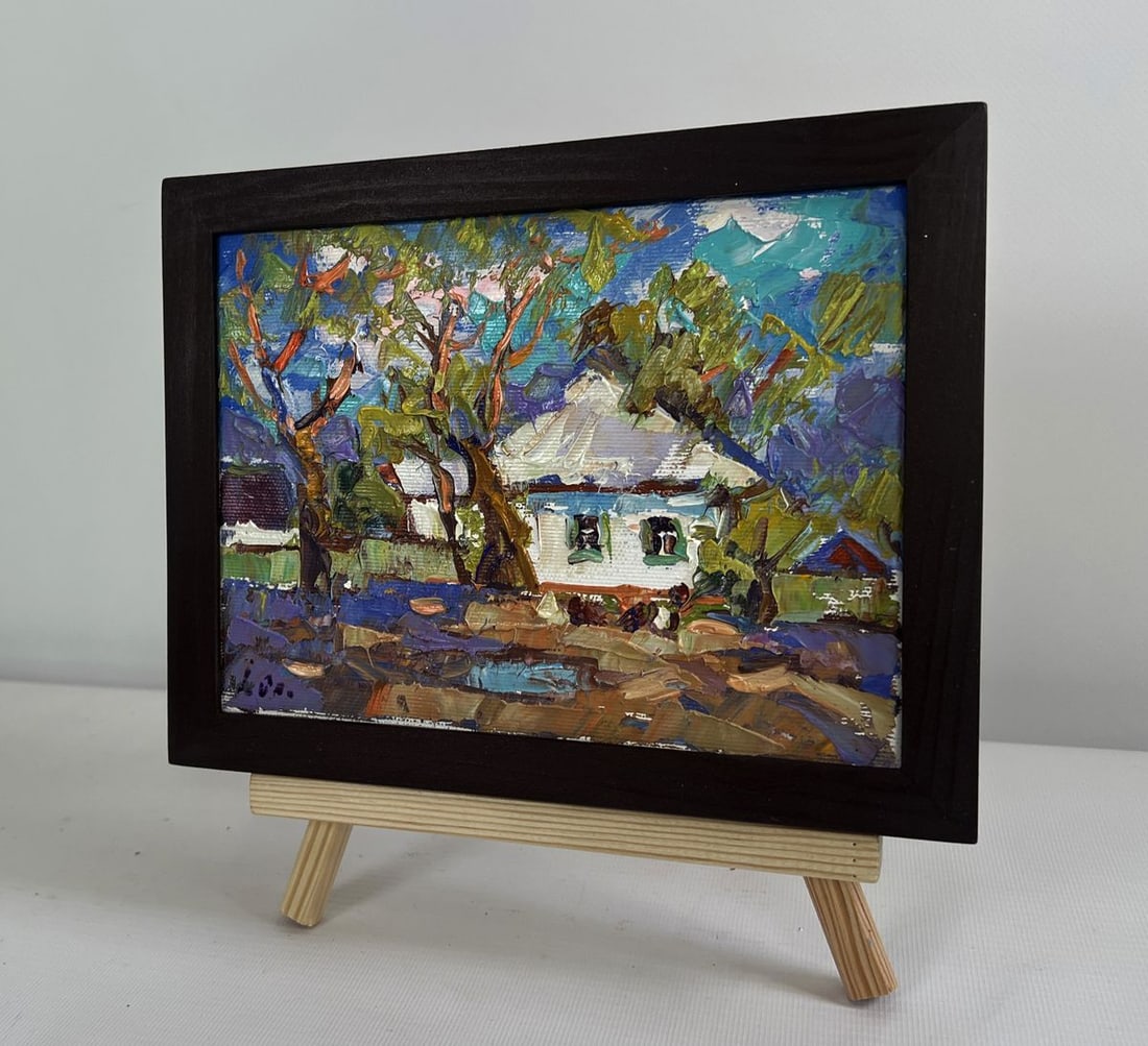 Oil painting Spring days in the village Alex Kalenyuk - 2