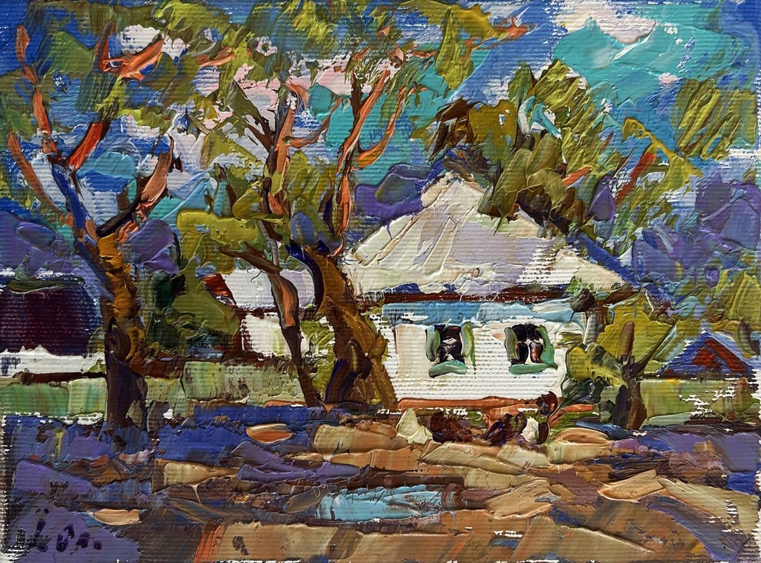 Oil painting Spring days in the village Alex Kalenyuk - 3