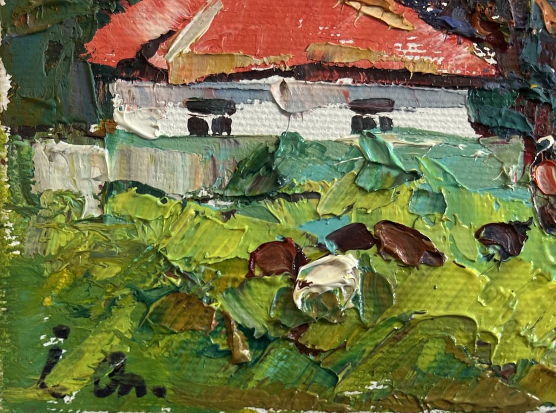 Oil painting Autumn yellow sunset Alex Kalenyuk - 6