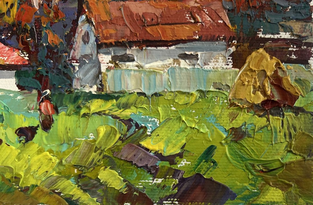 Oil painting Autumn yellow sunset Alex Kalenyuk - 7