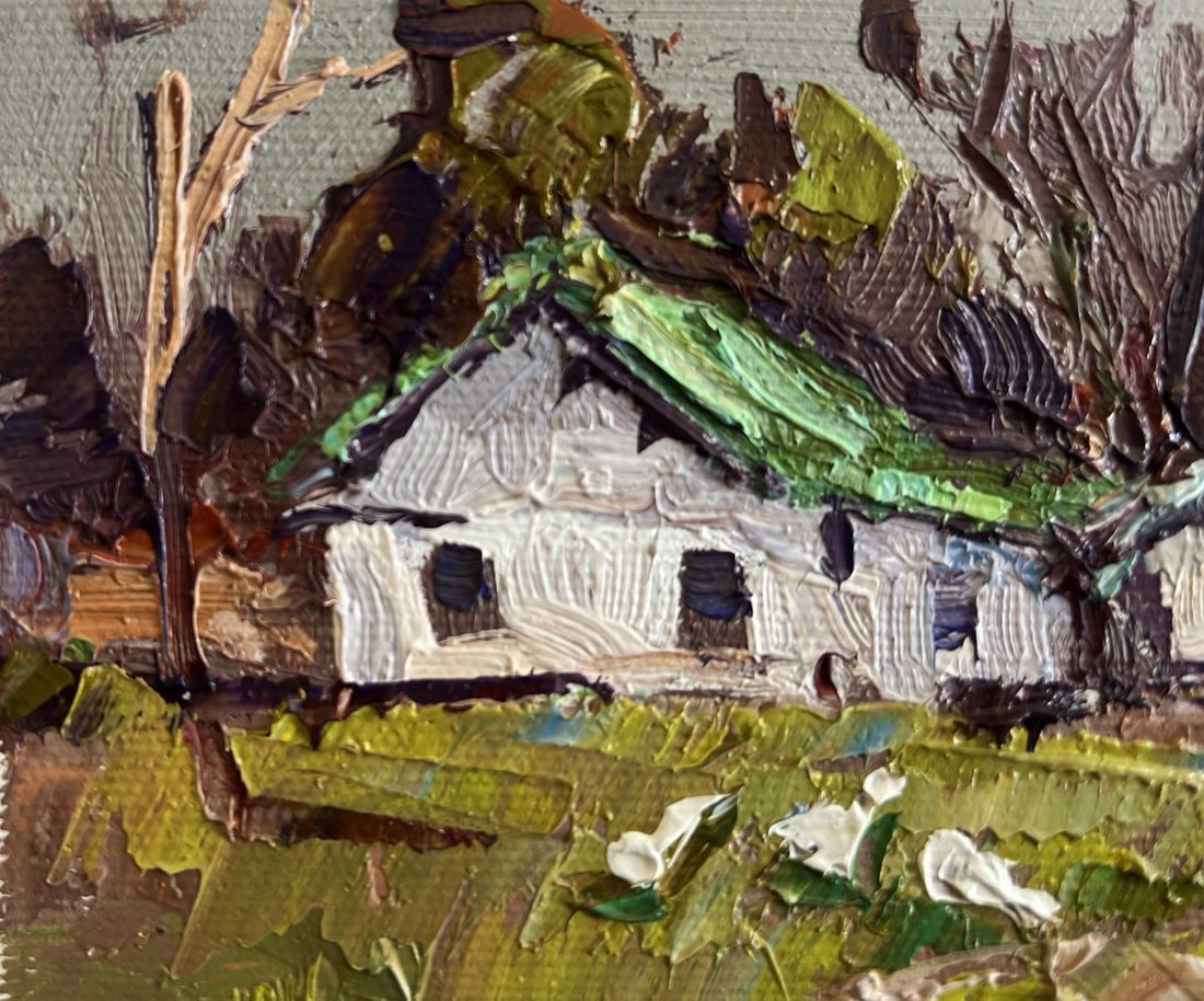 Oil painting Near the village lake Oksana Kalenyuk - 5