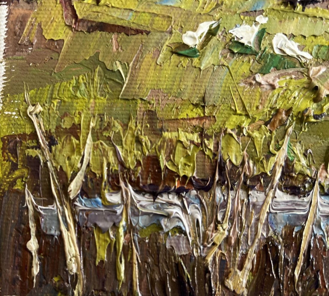 Oil painting Near the village lake Oksana Kalenyuk - 6