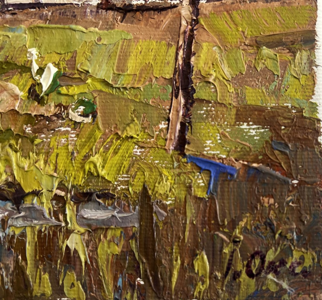 Oil painting Near the village lake Oksana Kalenyuk - 7