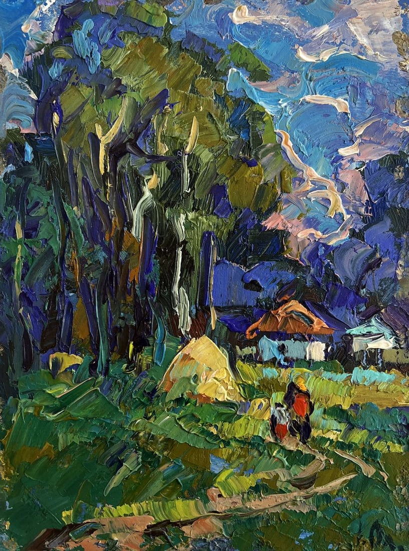 Oil painting House near the forest Alex Kalenyuk - 3