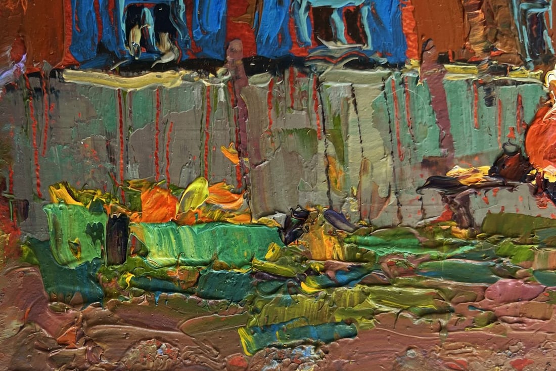 Oil painting Evening silence in the village Oksana Kalenyuk - 6