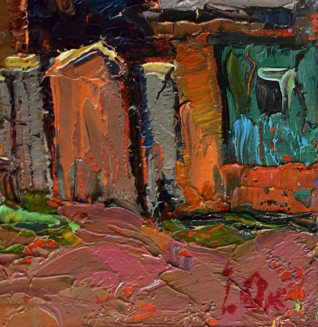 Oil painting Evening silence in the village Oksana Kalenyuk - 7