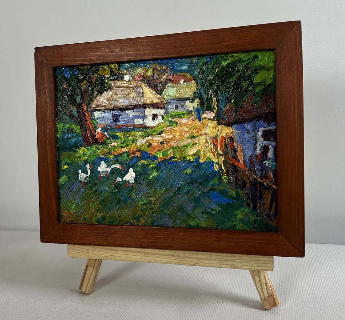 Oil painting Morning street of the village Alex Kalenyuk - 2