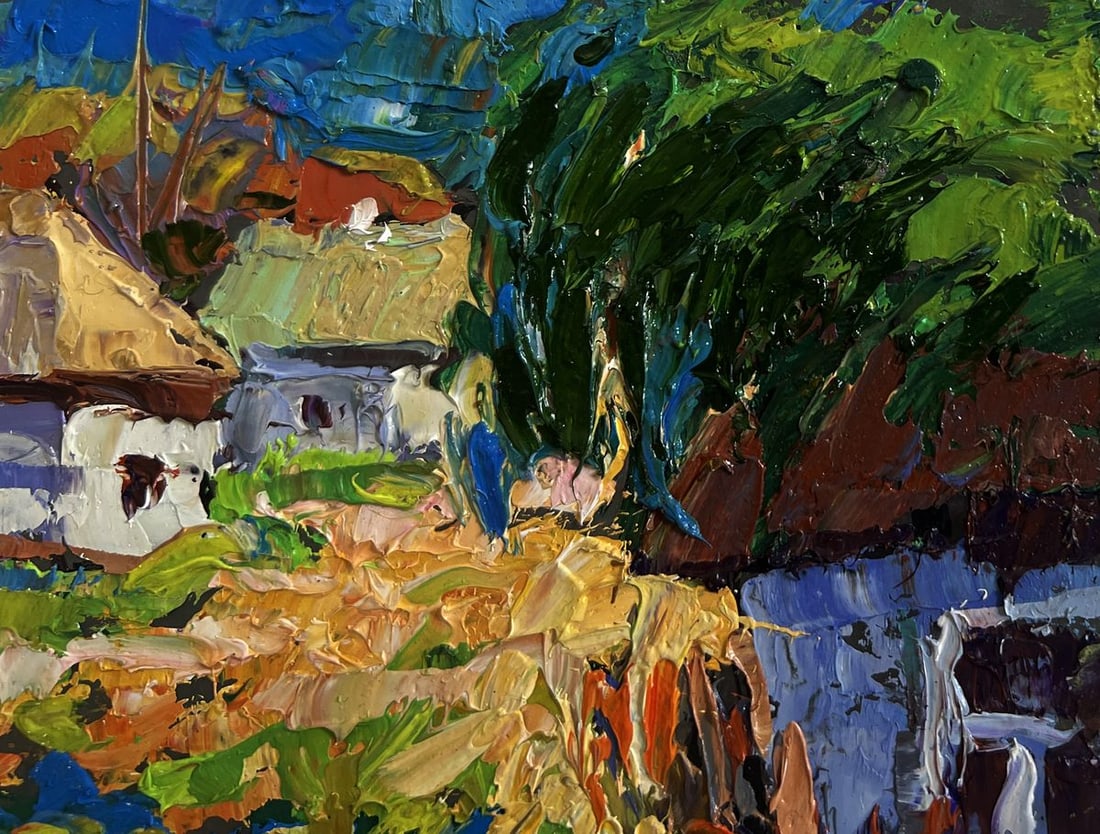 Oil painting Morning street of the village Alex Kalenyuk - 4