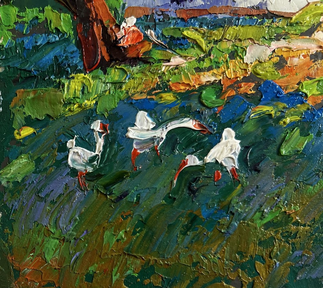 Oil painting Morning street of the village Alex Kalenyuk - 5