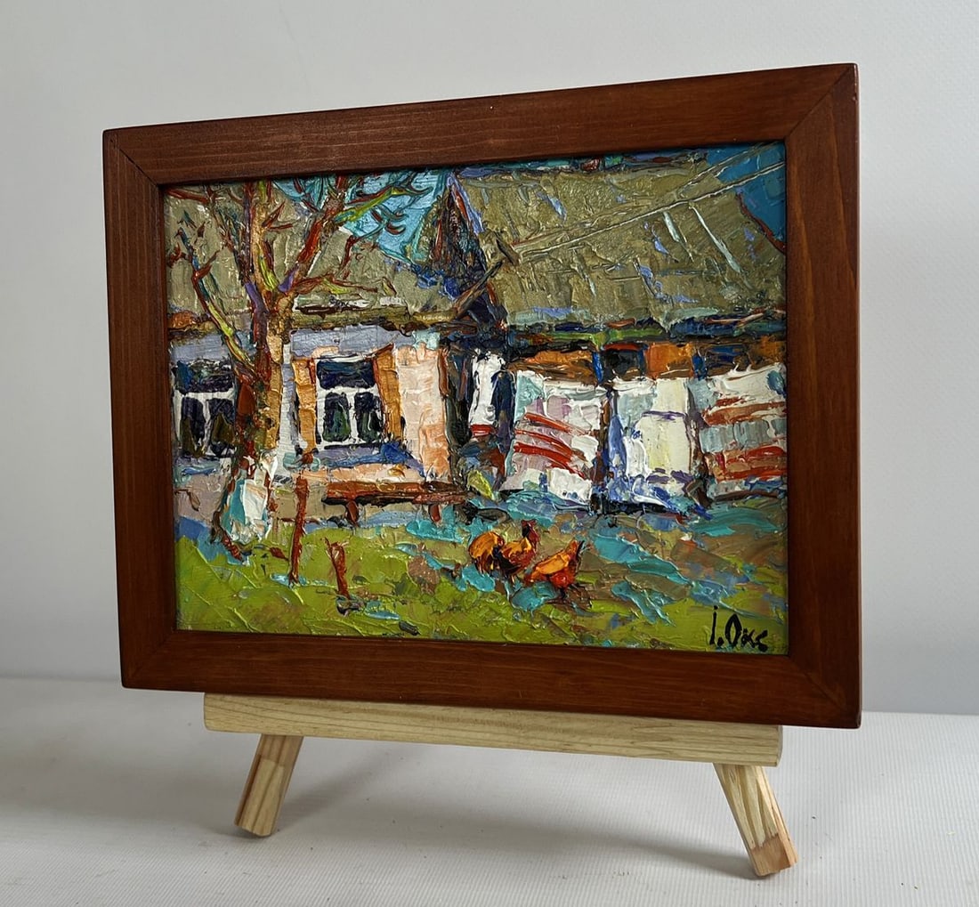 Oil painting Village courtyard Oksana Kalenyuk - 2