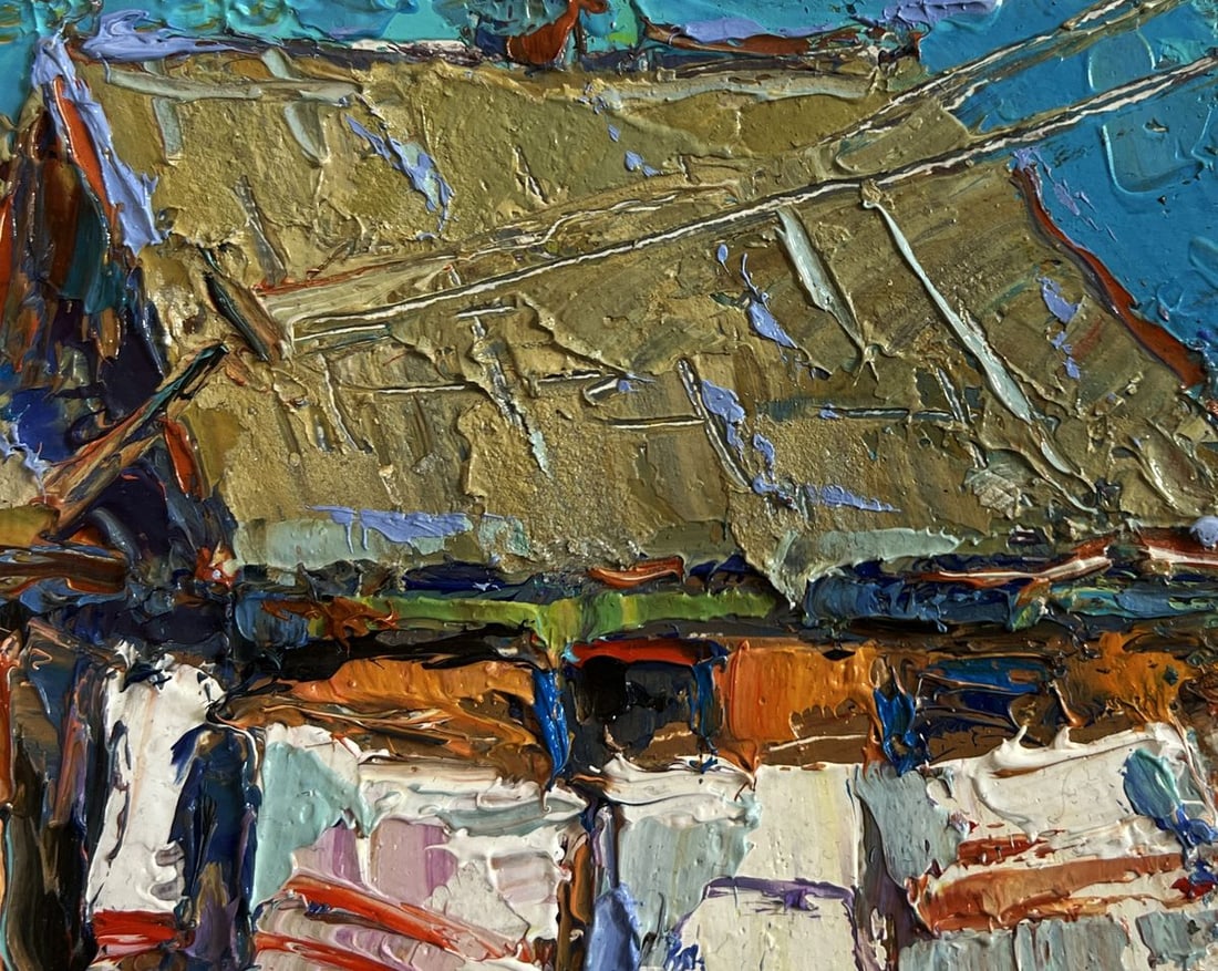 Oil painting Village courtyard Oksana Kalenyuk - 4