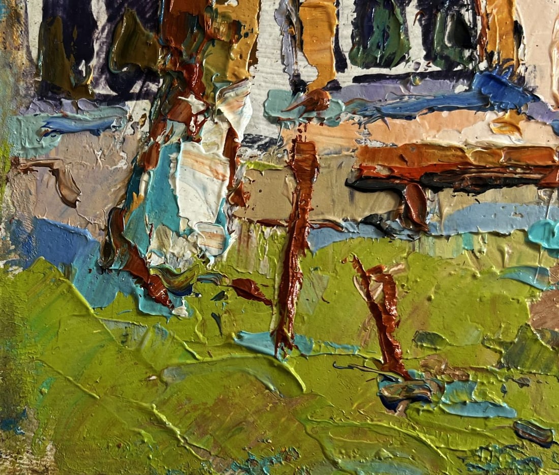Oil painting Village courtyard Oksana Kalenyuk - 5