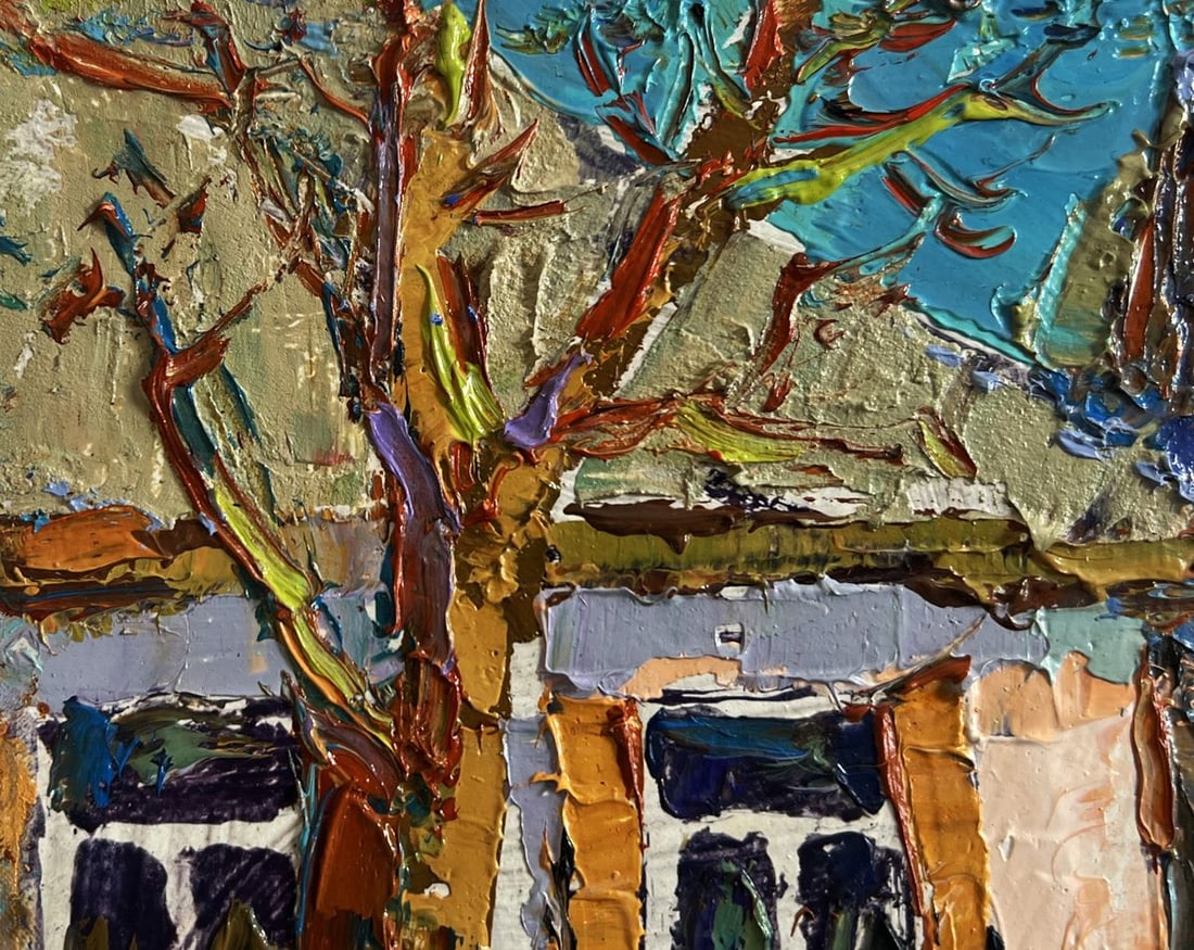 Oil painting Village courtyard Oksana Kalenyuk - 6
