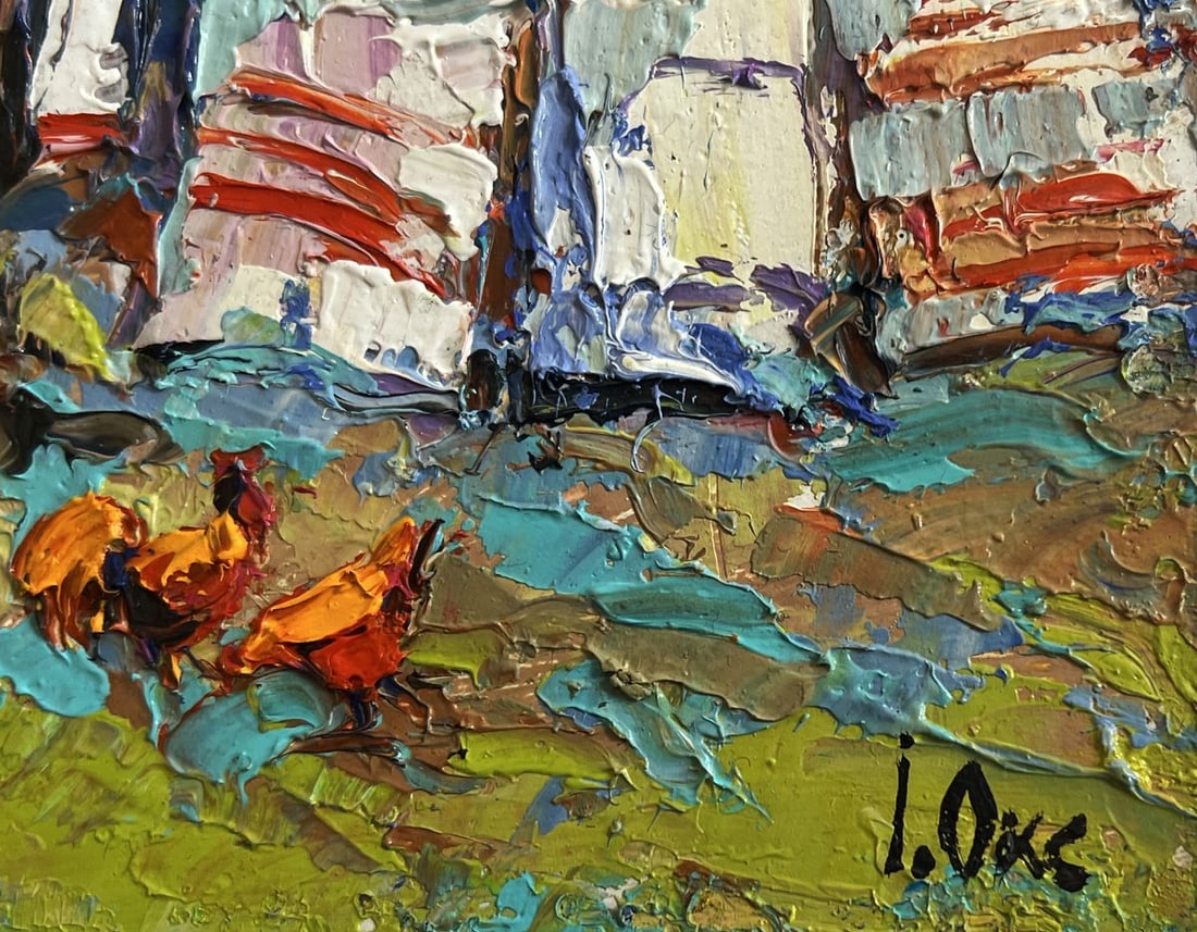 Oil painting Village courtyard Oksana Kalenyuk - 7