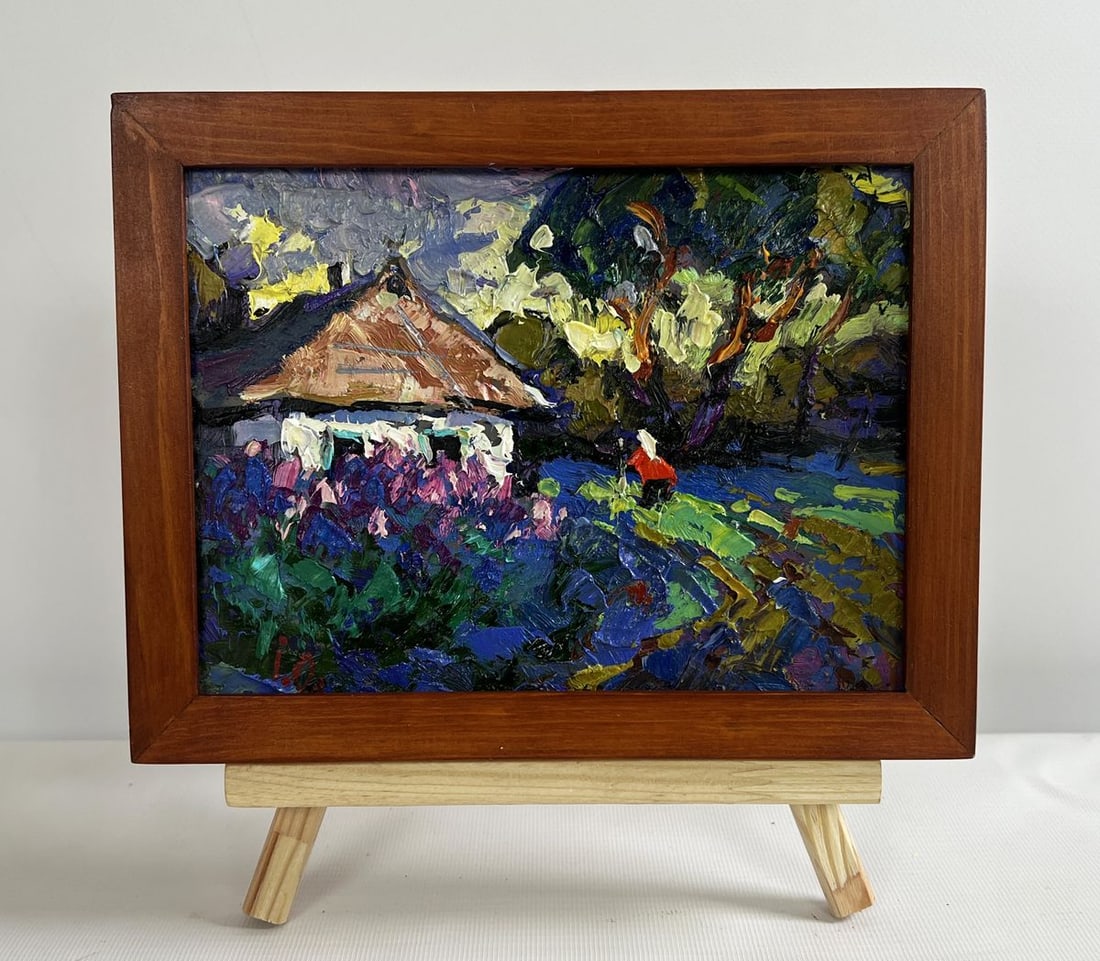 Oil painting In the evening I watch the lilacs Alex Kalenyuk (1 of 8)