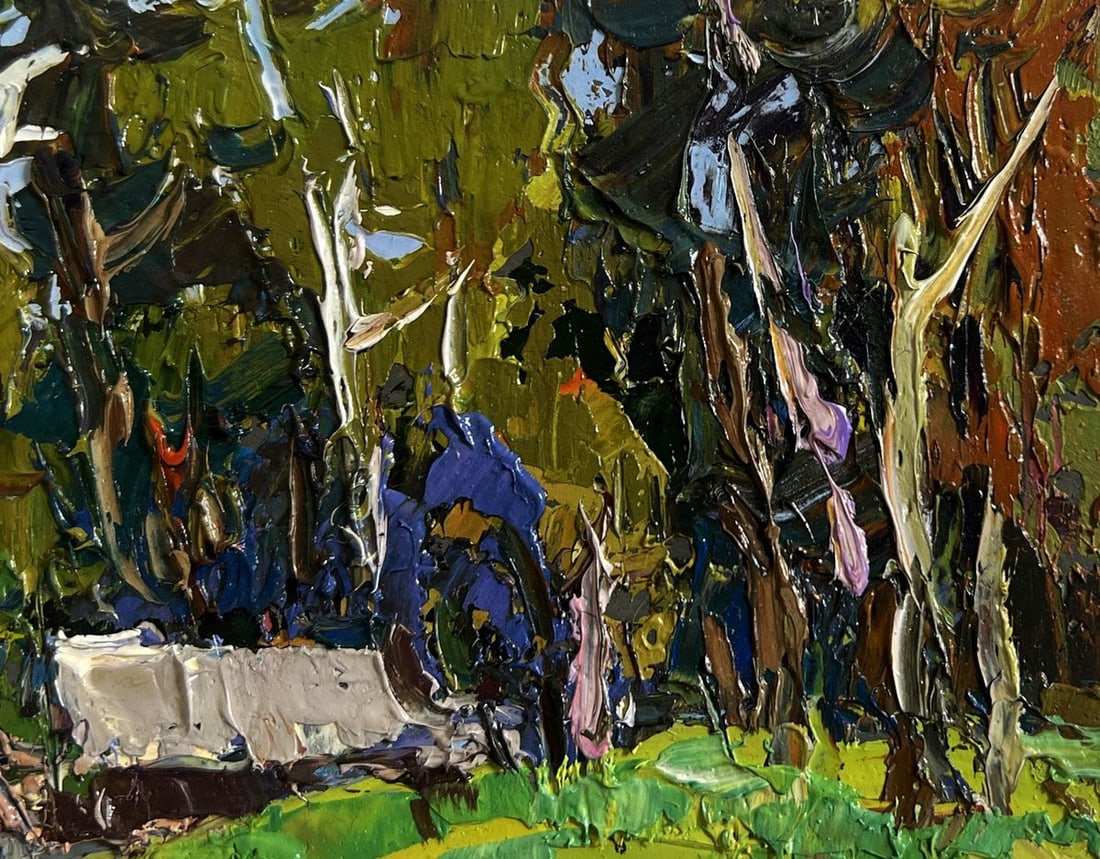 Oil painting On the edge of the village Oksana Kalenyuk - 4