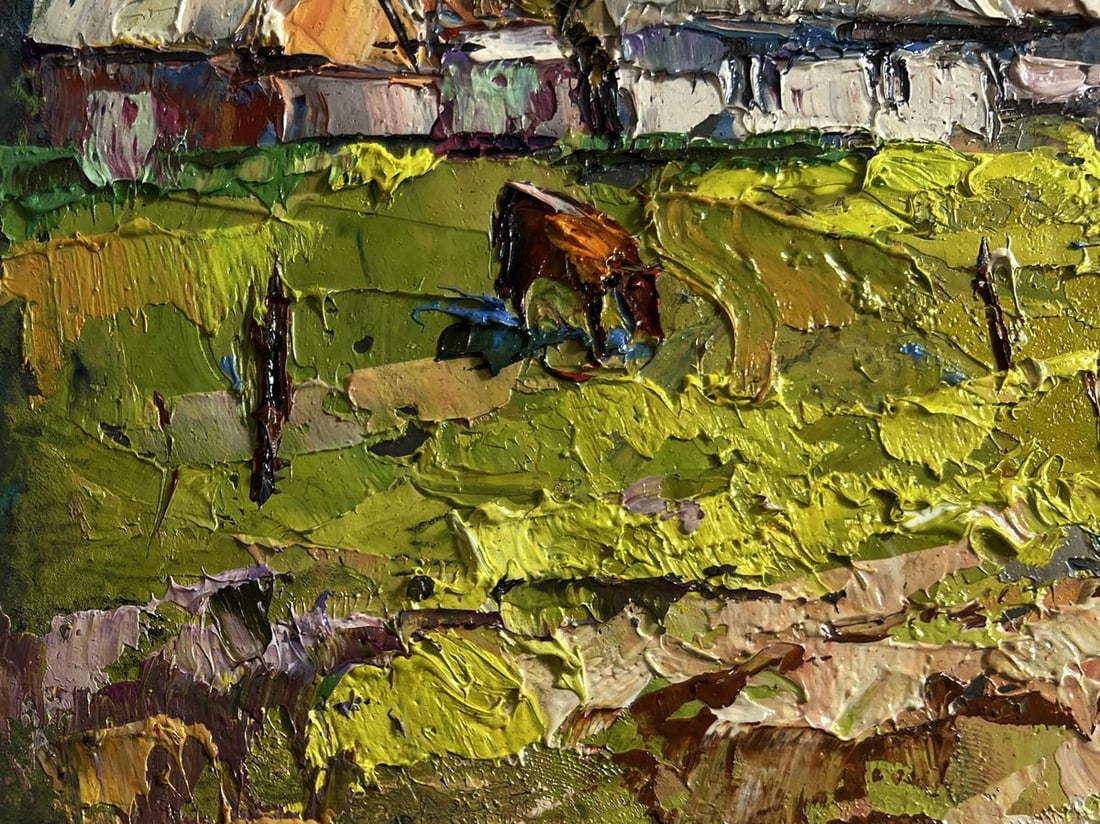 Oil painting On the edge of the village Oksana Kalenyuk - 5