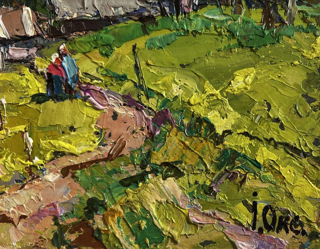 Oil painting On the edge of the village Oksana Kalenyuk - 7
