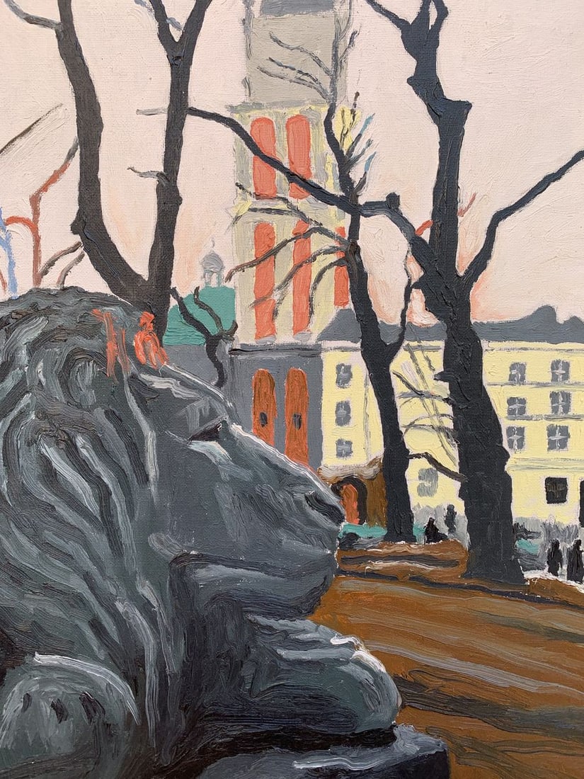 Oil painting Town Square Oleksandr Gukalov - 11