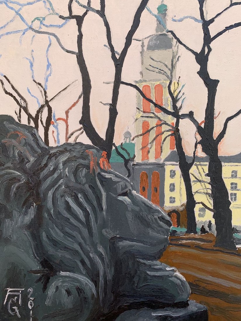 Oil painting Town Square Oleksandr Gukalov - 7