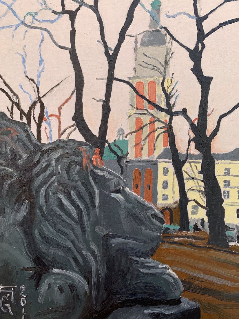 Oil painting Town Square Oleksandr Gukalov - 8