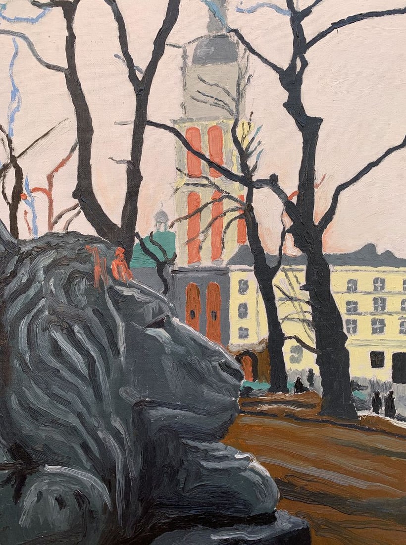 Oil painting Town Square Oleksandr Gukalov - 9