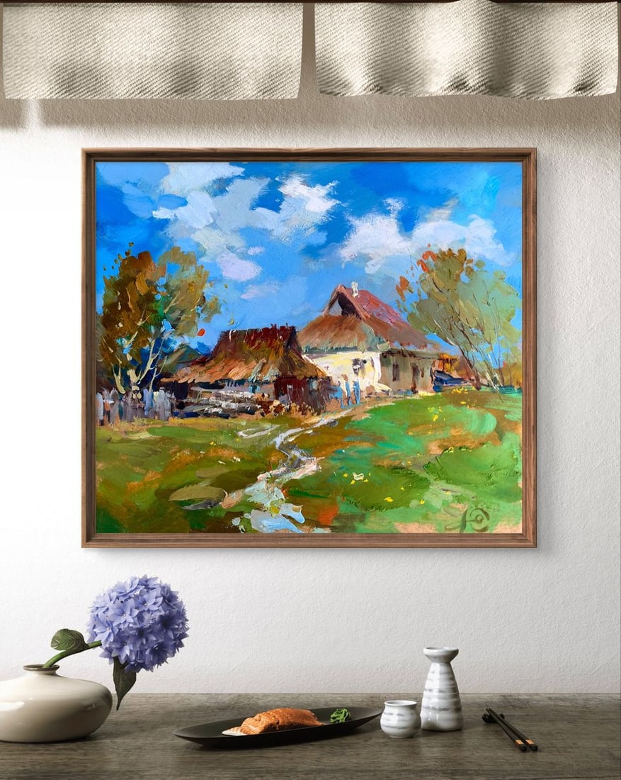 Oil painting Village tranquility Yuriy Suprunchuk - 2