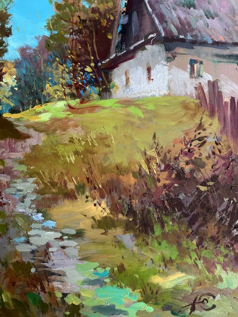 Oil painting Early morning in the village Yuriy Suprunchuk - 11