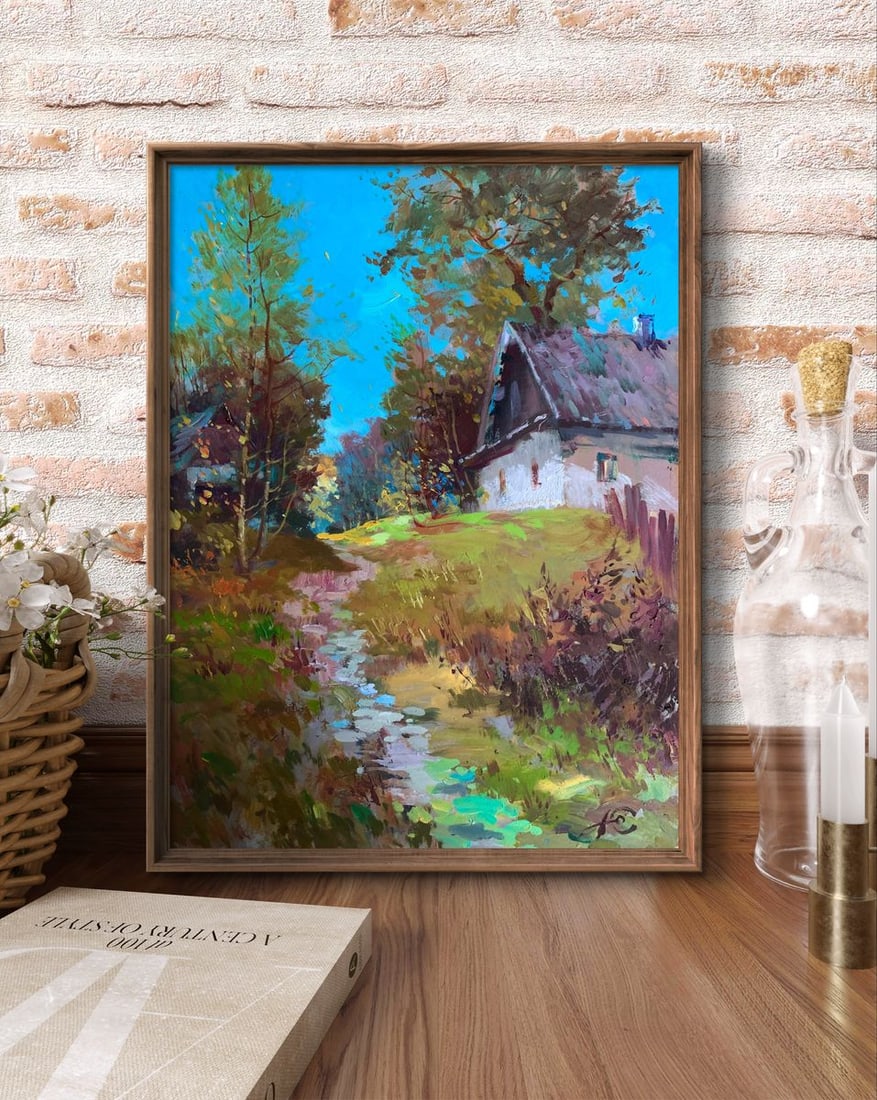 Oil painting Early morning in the village Yuriy Suprunchuk - 3