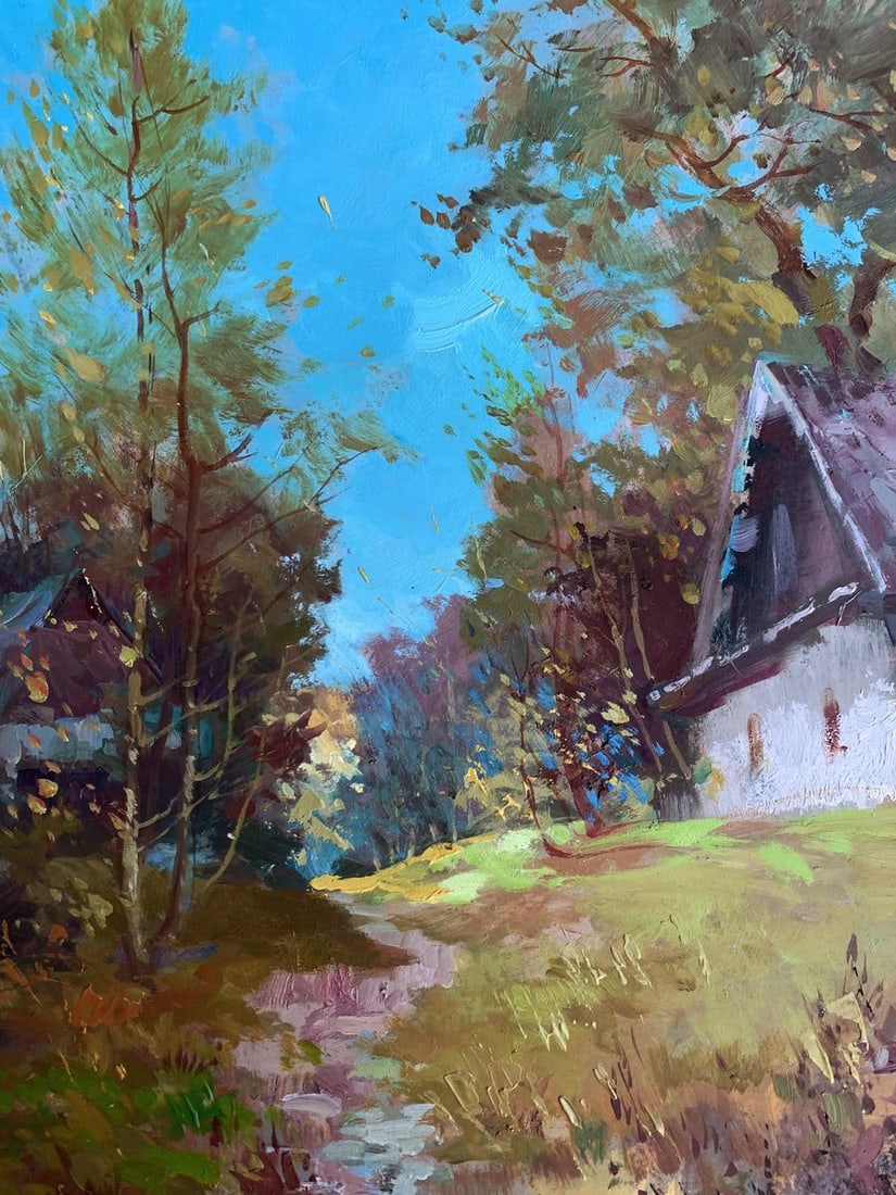 Oil painting Early morning in the village Yuriy Suprunchuk - 4
